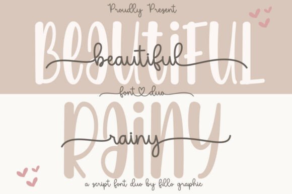 Beautiful Rainy Duo: A Display Font for Cohesive Creative Projects