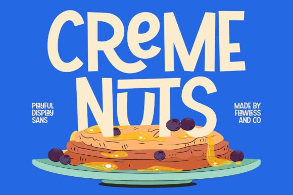 Creme Nuts: A Playful Display Font for Creative Projects