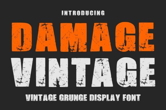 Damage Vintage: A Bold Grunge Display Font for Authentic Branding