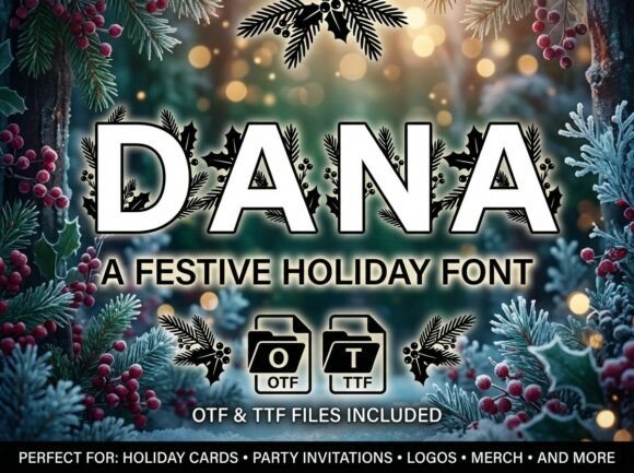 Dana: A Festive Holiday Display Font for Seasonal Branding