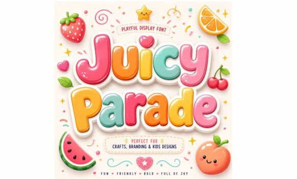 Juicy Parade: The Fun Display Font for Playful Campaigns