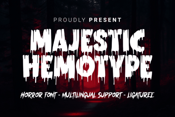 Majestic Hemotype: A Bold Horror Display Font for Branding