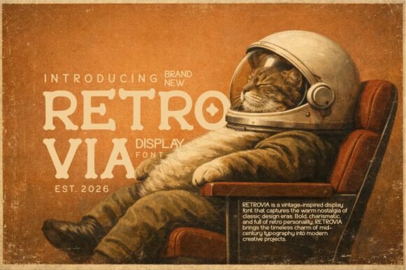Retrovia: The Vintage Typeface for Authentic Brand Identity