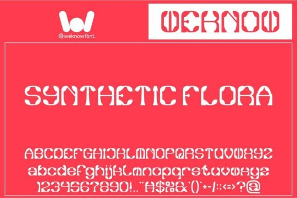 Synthetic Flora: A Display Font with Floral Elegance